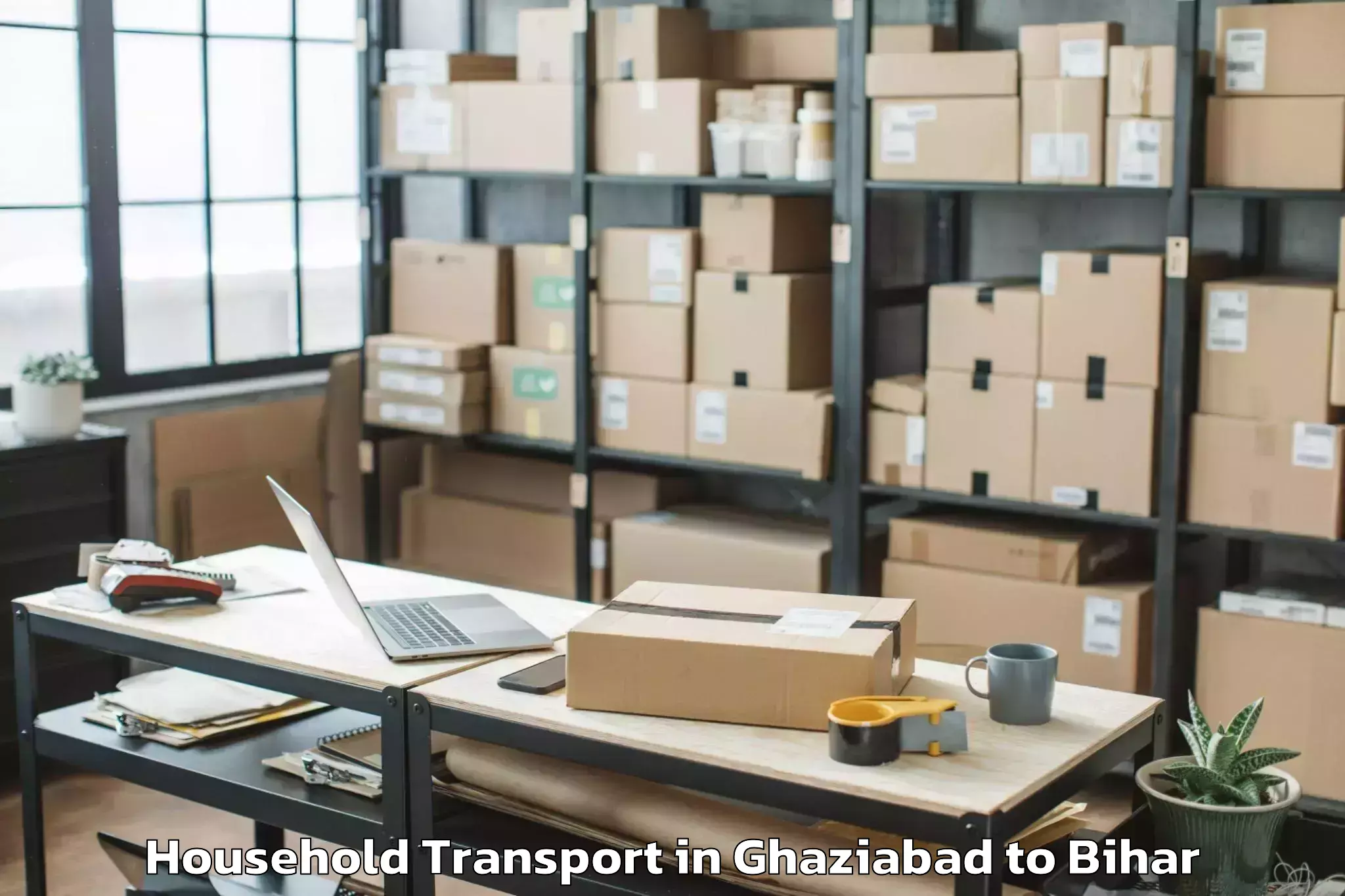 Book Ghaziabad to Basopatti Household Transport